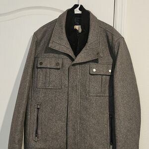 Michael Kors Gray Military Jacket